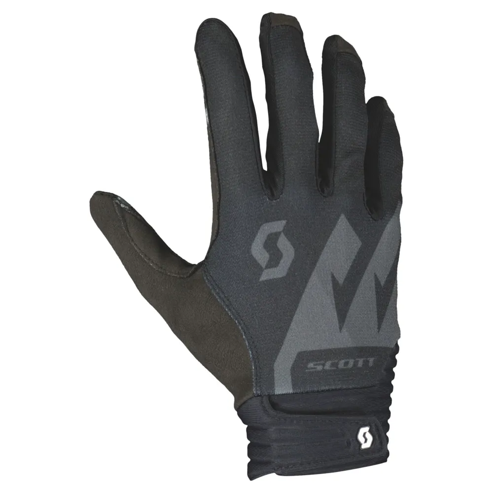 uPRISE Bikes Scott DH Factory Long Finger MTB Gloves - Black/Light Grey | Price match, 365 day return s, 18-Month Warranty, Finance Available & Free UK Delivery