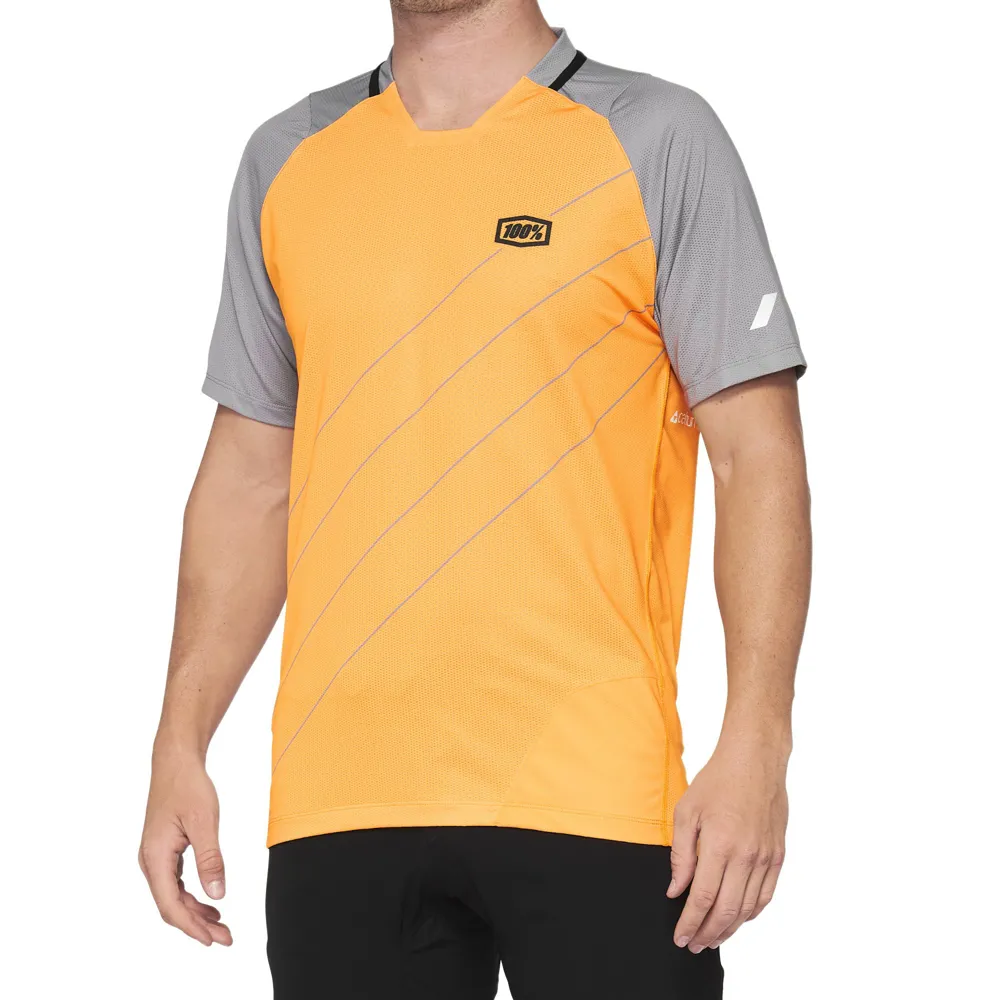 uPRISE Bikes 100 Percent Celium Short Sleeve Jersey - Orange/Grey | Price match, 365 day return s, 18-Month Warranty, Finance Available & Free UK Delivery