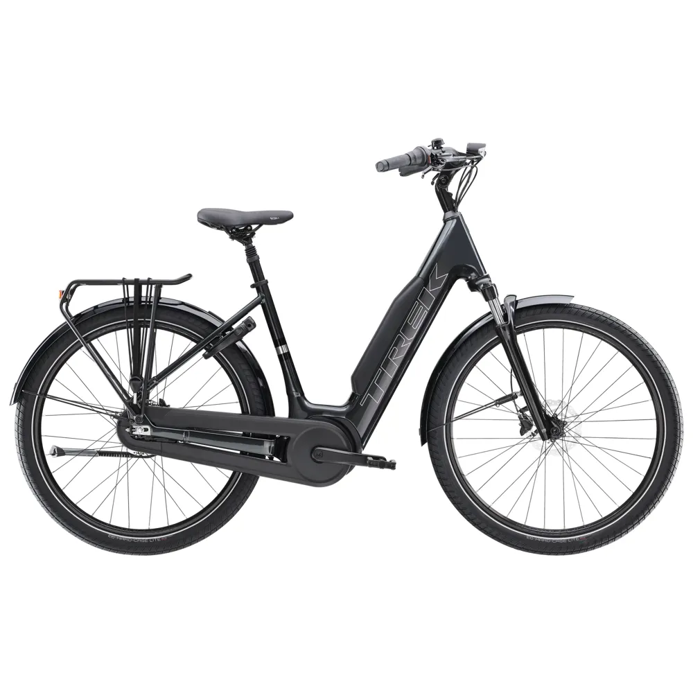 uPRISE Bikes Trek District+ 3 Lowstep 800Wh 2026 Electric Hybrid Bike - Lithium Grey | Price match, 365 day return s, 18-Month Warranty, Finance Available & Free UK Delivery