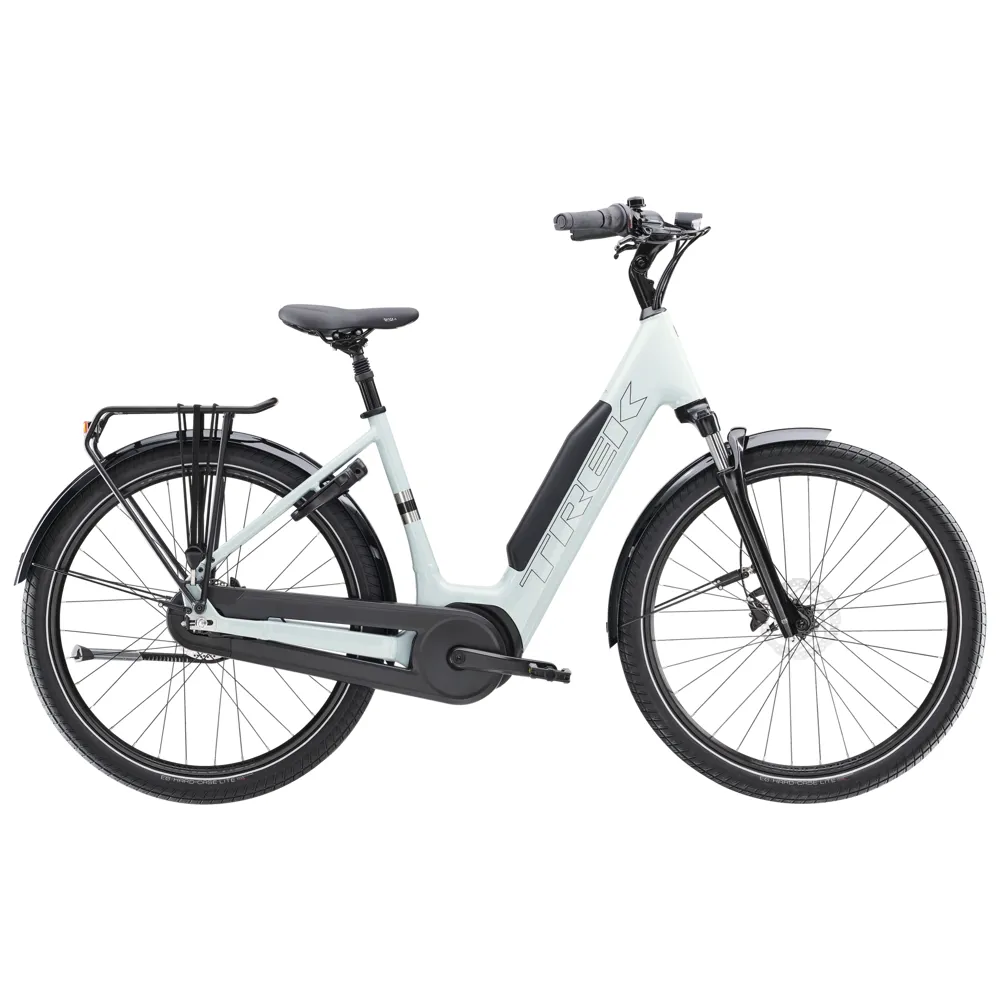 uPRISE Bikes Trek District+ 3 Lowstep 800Wh 2026 Electric Urban Bike - Plasma Grey | Price match, 365 day return s, 18-Month Warranty, Finance Available & Free UK Delivery