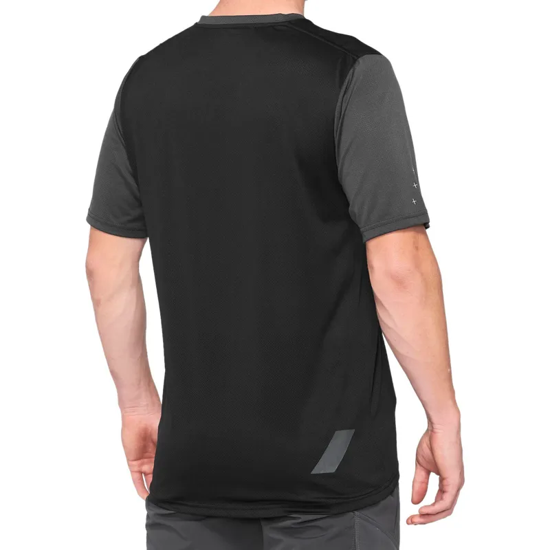 100 Percent Ridecamp Men's Short Sleeve Jersey - Charcoal/Black-1