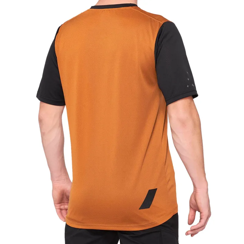 100 Percent Ridecamp Men's Short Sleeve Jersey - Terracotta/Black-1