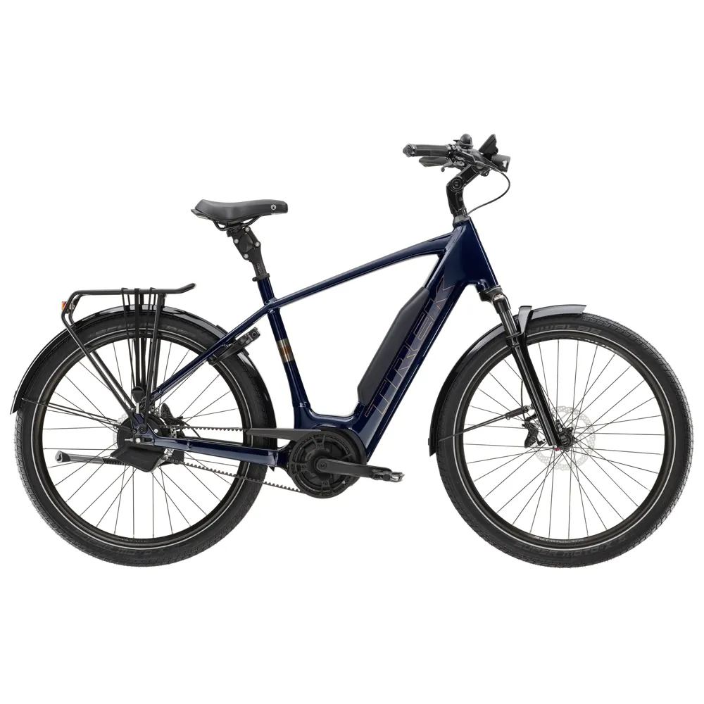 uPRISE Bikes Trek District+ 5 800wh 2026 Electric Hybrid Bike - Deep Dark Blue | Price match, 365 day return s, 18-Month Warranty, Finance Available & Free UK Delivery