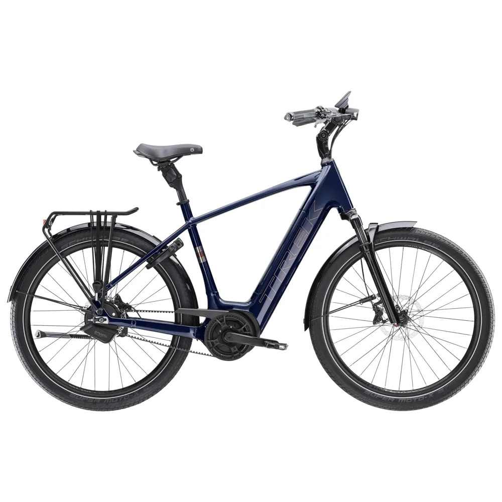 uPRISE Bikes Trek District+ 5 400wh 2026 Electric Hybrid Bike - Deep Dark Blue | Price match, 365 day return s, 18-Month Warranty, Finance Available & Free UK Delivery