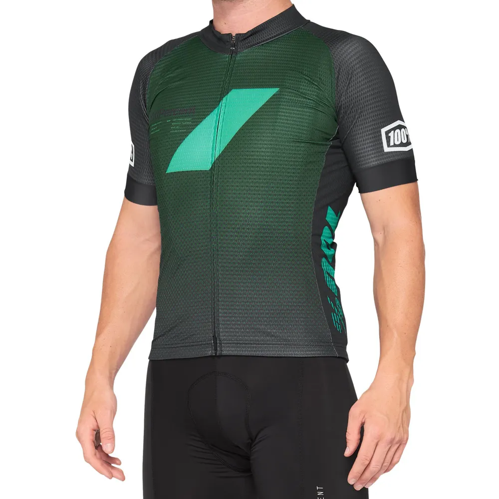 uPRISE Bikes 100 Percent Exceeda Short Sleeve Jersey - Teal/Black | Price match, 365 day return s, 18-Month Warranty, Finance Available & Free UK Delivery