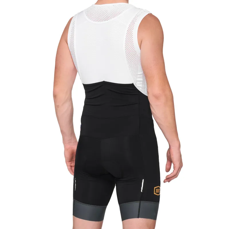 100 Percent Exceeda Men's Bib Shorts - Black/Charcoal-1
