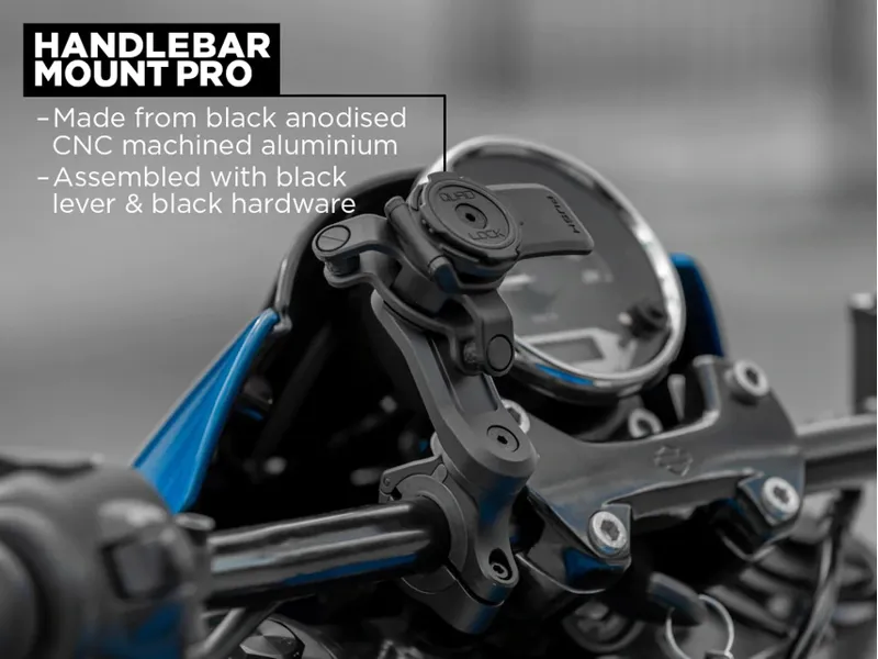 Quad Lock Motorcycle Handlebar Mount V2 - Black-5