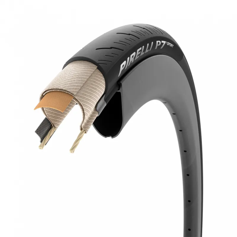 Pirelli P7 Sport TechBELT Road Clincher Tyre - Black-4