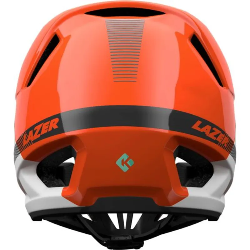 Lazer Cage KinetiCore Full Face MTB Helmet - Matt Orange/White-4