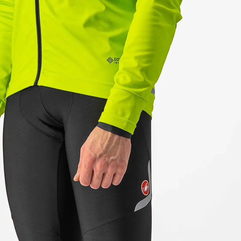 Castelli Go Men's Windproof Jacket - Electric Lime/Black-4