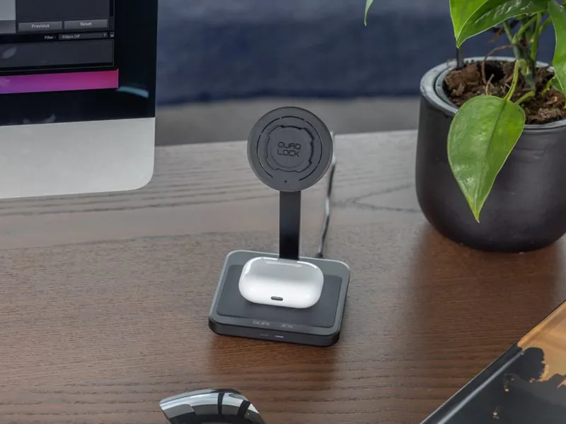 Quad Lock MAG Dual Desktop Wireless Charger - Black-4