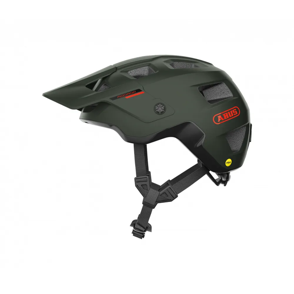 uPRISE Bikes Abus Modrop MIPS MTB Helmet - Green | Price match, 365 day return s, 18-Month Warranty, Finance Available & Free UK Delivery