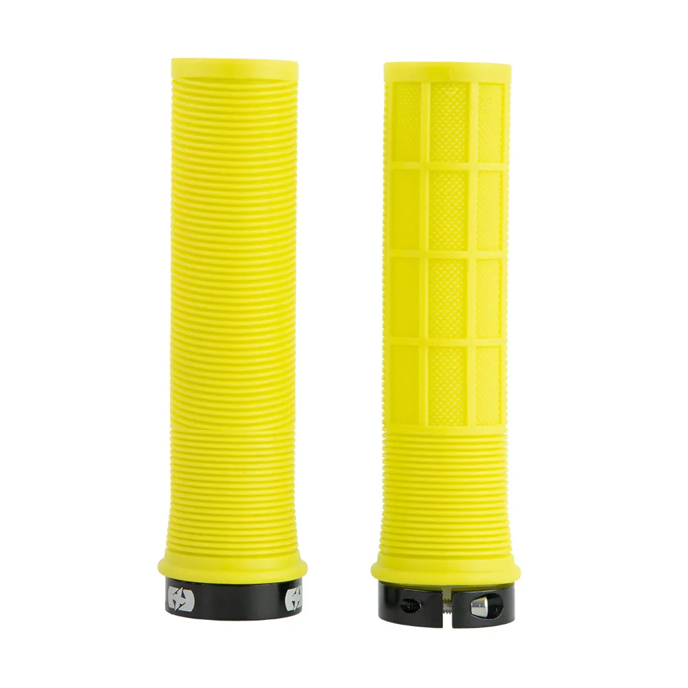 uPRISE Bikes Oxford Driver Lock-On MTB Grips - Fluo | Price match, 365 day return s, 18-Month Warranty, Finance Available & Free UK Delivery