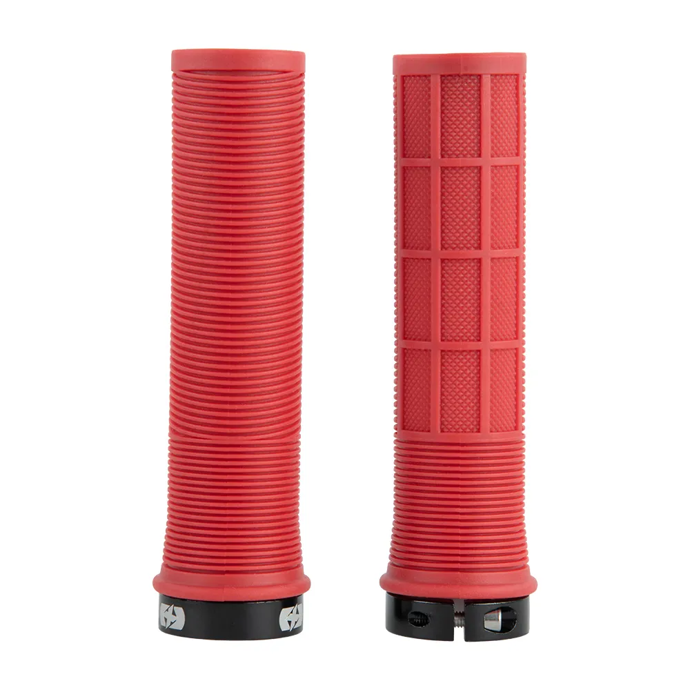 uPRISE Bikes Oxford Driver Lock-On MTB Grips - Red | Price match, 365 day return s, 18-Month Warranty, Finance Available & Free UK Delivery