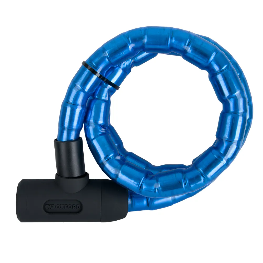 uPRISE Bikes Oxford Barrier Armoured Cable Lock - 1.4m x 25mm - Blue | Price match, 365 day return s, 18-Month Warranty, Finance Available & Free UK Delivery