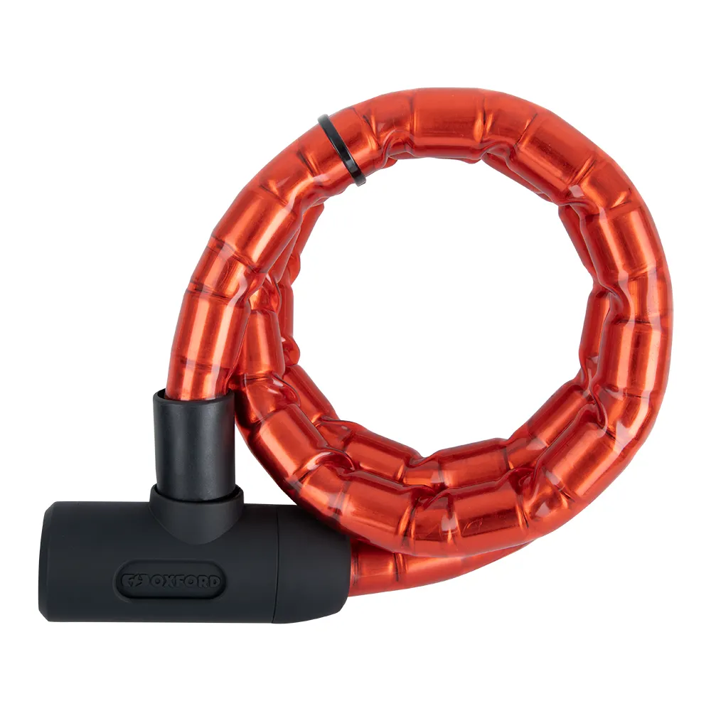 uPRISE Bikes Oxford Barrier Armoured Cable Lock - 1.4m x 25mm - Red | Price match, 365 day return s, 18-Month Warranty, Finance Available & Free UK Delivery