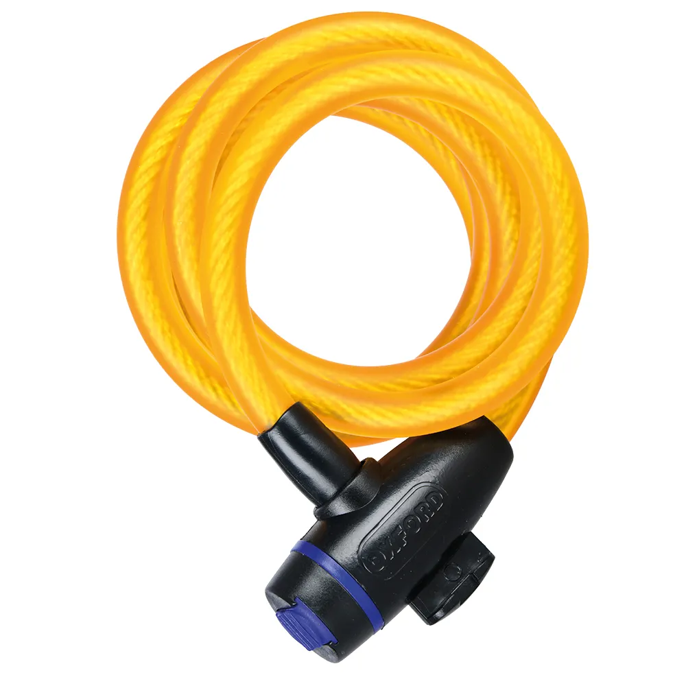 uPRISE Bikes Oxford Cable Lock - 1800mm x12mm - Gold | Price match, 365 day return s, 18-Month Warranty, Finance Available & Free UK Delivery