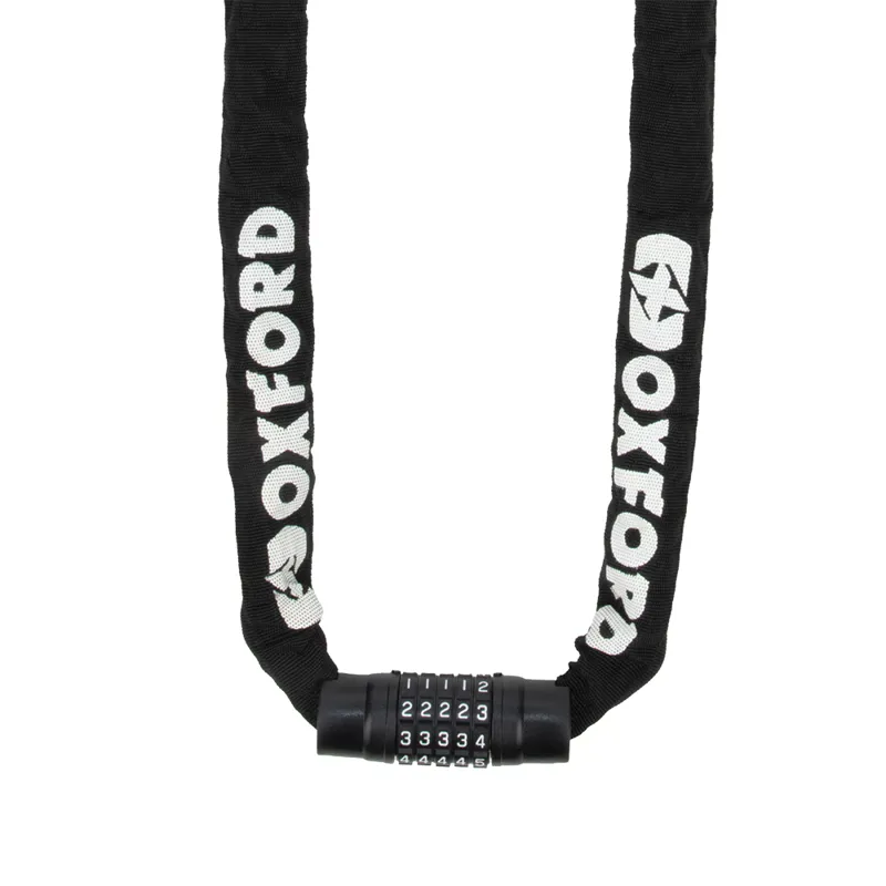 Oxford Combi Chain 8 Combination Chain Lock - 8mm x 1.5m - Black-2