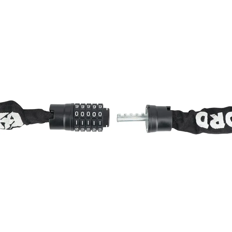 Oxford Combi Chain 8 Combination Chain Lock - 8mm x 1.5m - Black-1