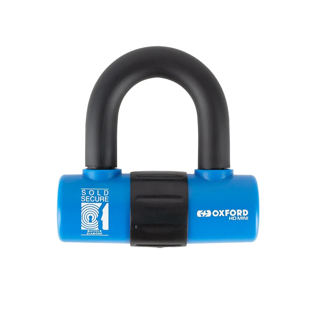 uPRISE Bikes Oxford HD Mini 14mm Mini U- Lock - Sold Secure Diamond - Black/Blue | Price match, 365 day return s, 18-Month Warranty, Finance Available & Free UK Delivery