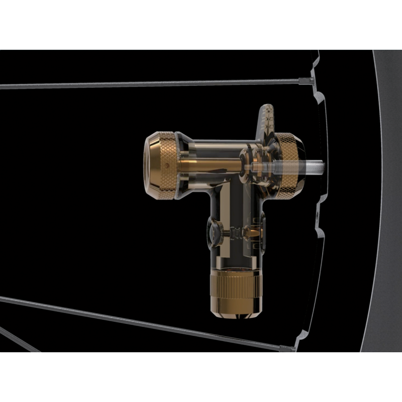 Topeak JoeBlow Tubi 2stage Track Pump - Black/Gold-5