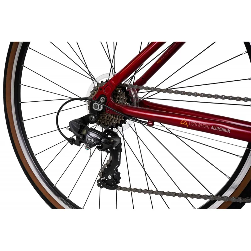 Claud Butler Explorer 2.0 Hybrid Bike - Red-5
