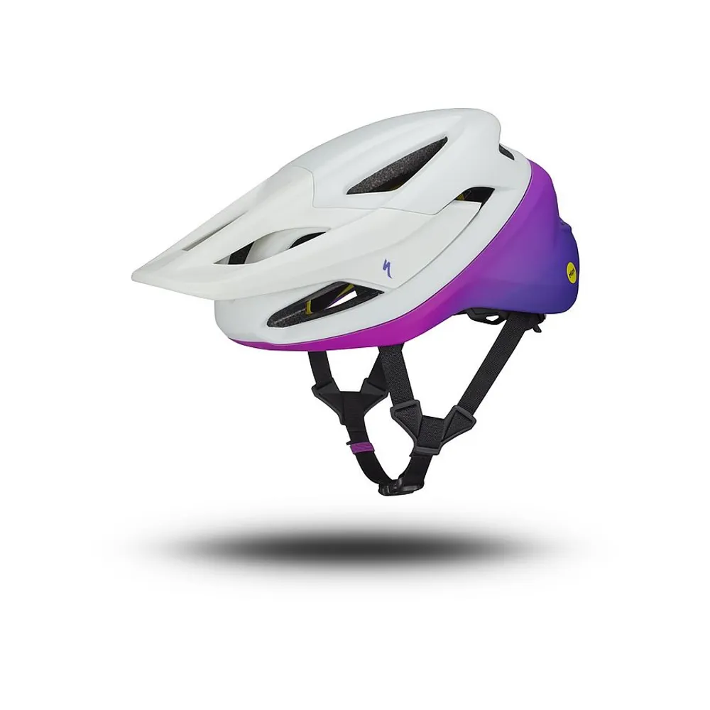 uPRISE Bikes Specialized Camber MIPS MTB Helmet - White Dune/Purple Orchid | Price match, 365 day return s, 18-Month Warranty, Finance Available & Free UK Delivery