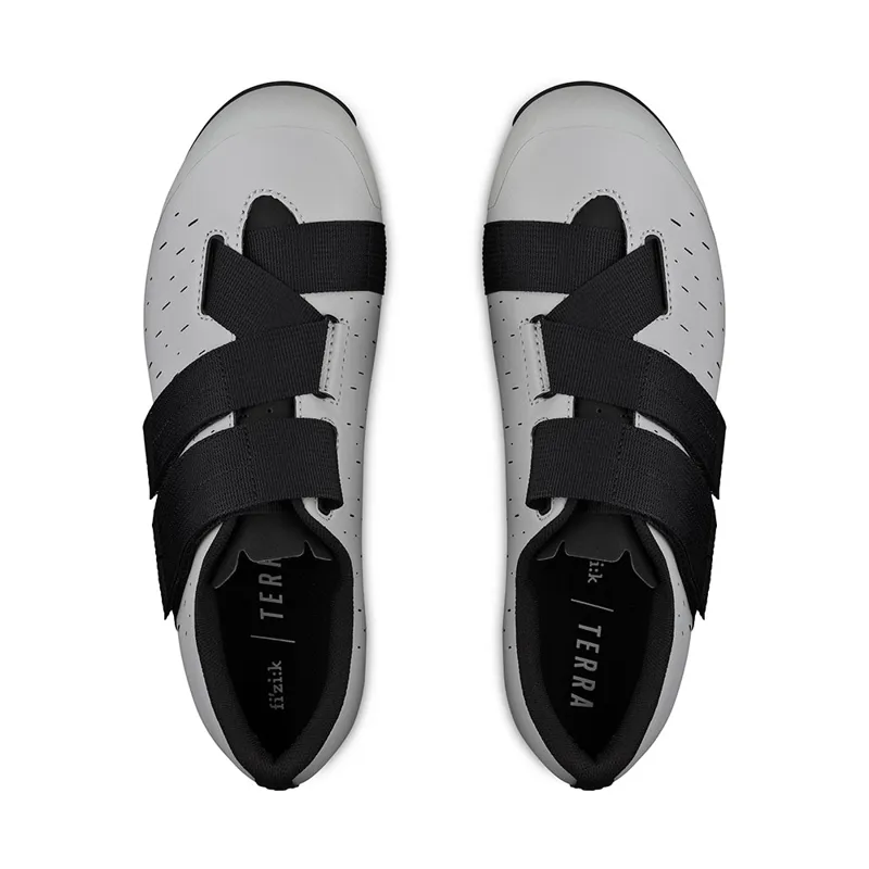 Fizik X4 Terra Powerstrap Gravel Road Shoes - Grey/Black-2