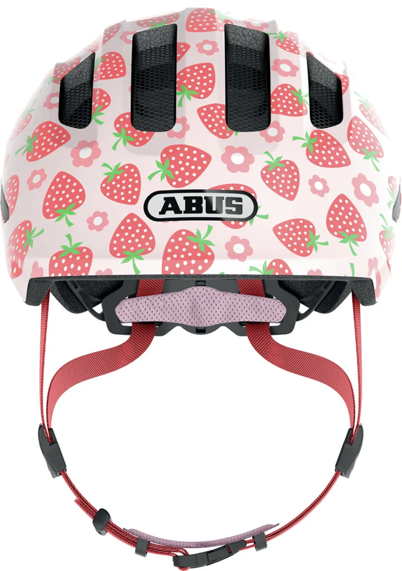 Abus Smiley 3.0 LED Kids Helmet - Rose Strawberry-1