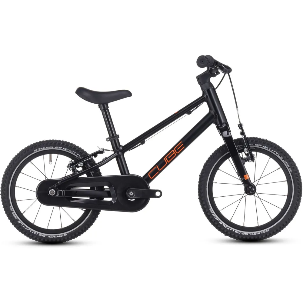 uPRISE Bikes Cube Numove 140 14w 2025 Kids Bike - Black/Orange | Price match, 365 day return s, 18-Month Warranty, Finance Available & Free UK Delivery