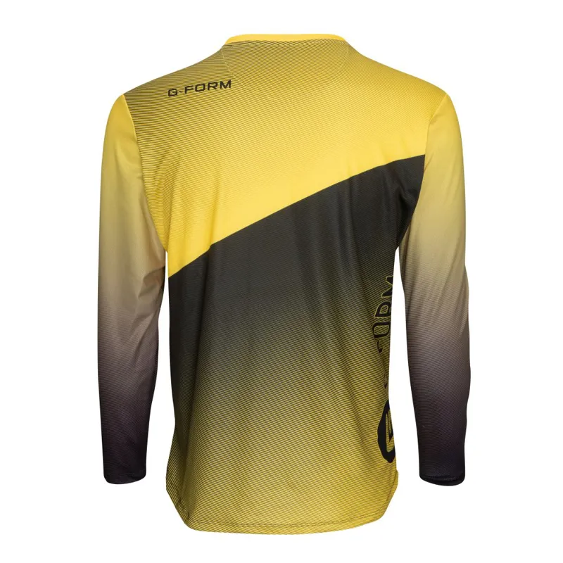 G-Form Podium Men's Long Sleeve Jersey - Race Yellow/White-1