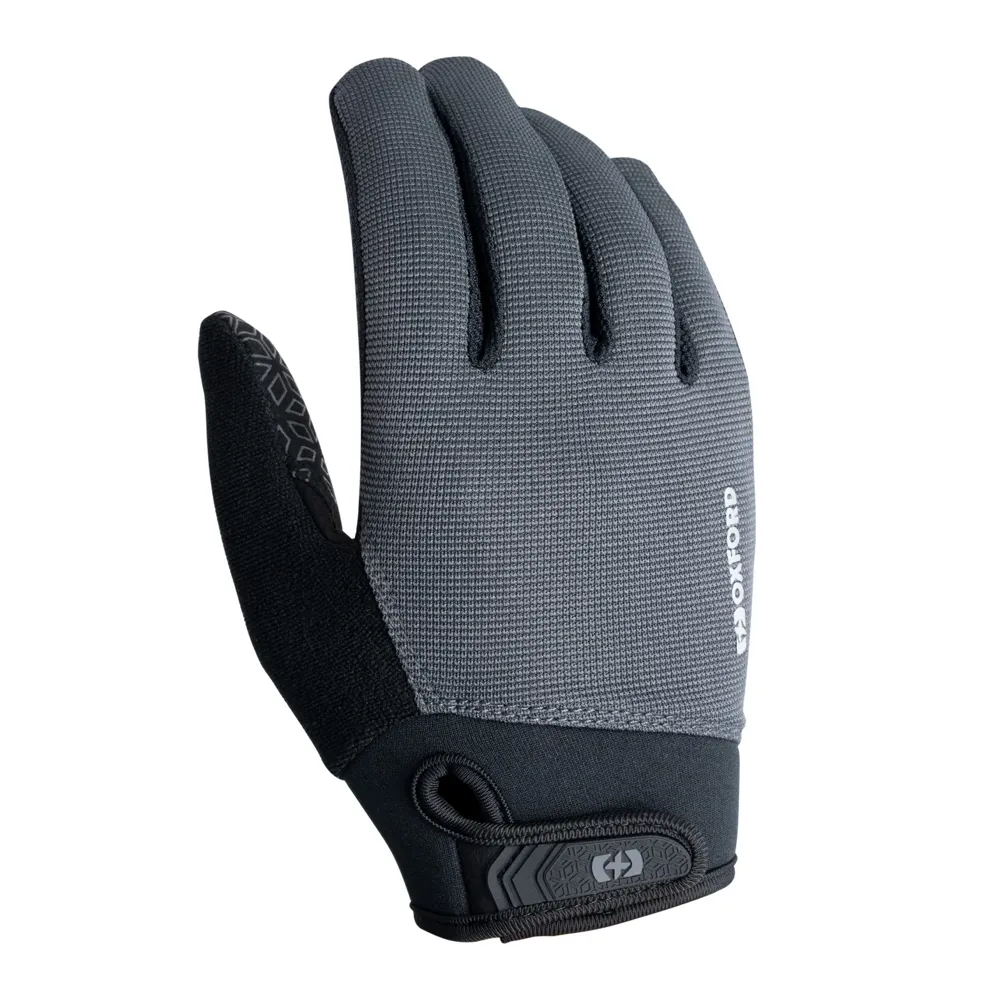 uPRISE Bikes Oxford Switchback 2.0 Long Finger Gloves - Grey | Price match, 365 day return s, 18-Month Warranty, Finance Available & Free UK Delivery