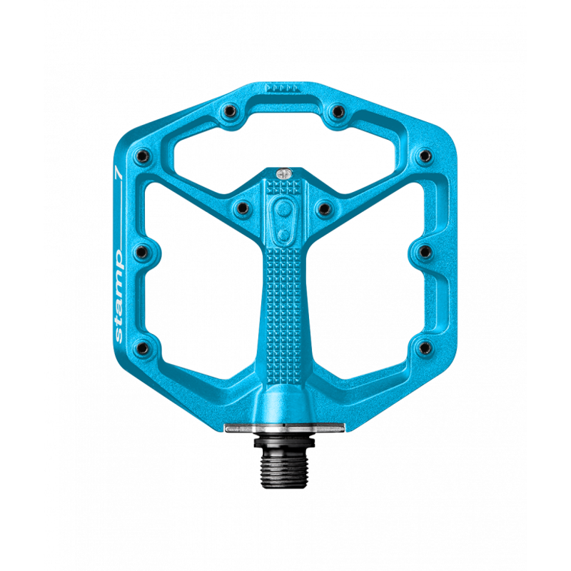 Crank Brothers Stamp 7 Flat MTB Pedals - Blue-1