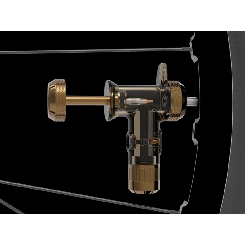 Topeak JoeBlow Tubi 2stage Track Pump - Black/Gold-6