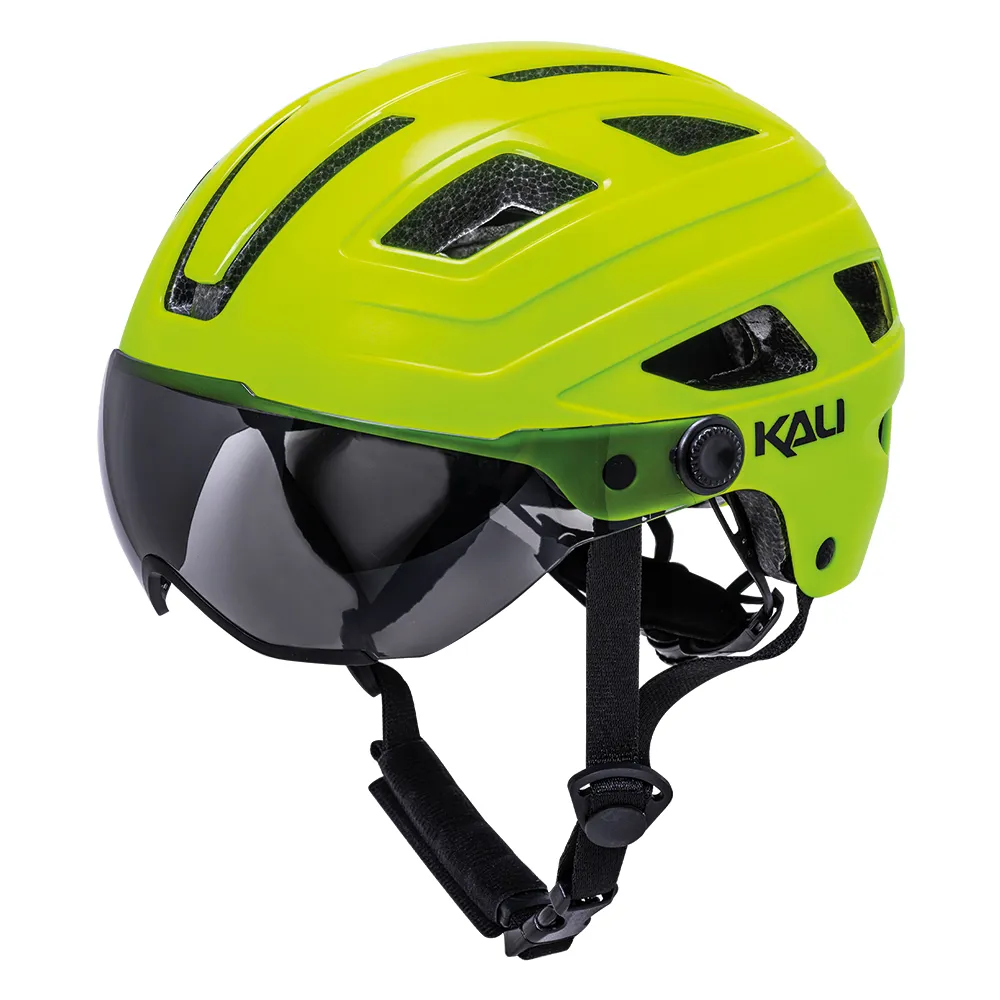 uPRISE Bikes Kali Cruz Plus Urban Helmet - Solid Matt Hi Viz Yellow | Price match, 365 day return s, 18-Month Warranty, Finance Available & Free UK Delivery
