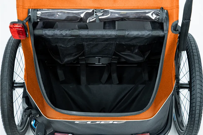 Cube Kids Trailer Double CMPT - X Actionteam Grey/Orange-6