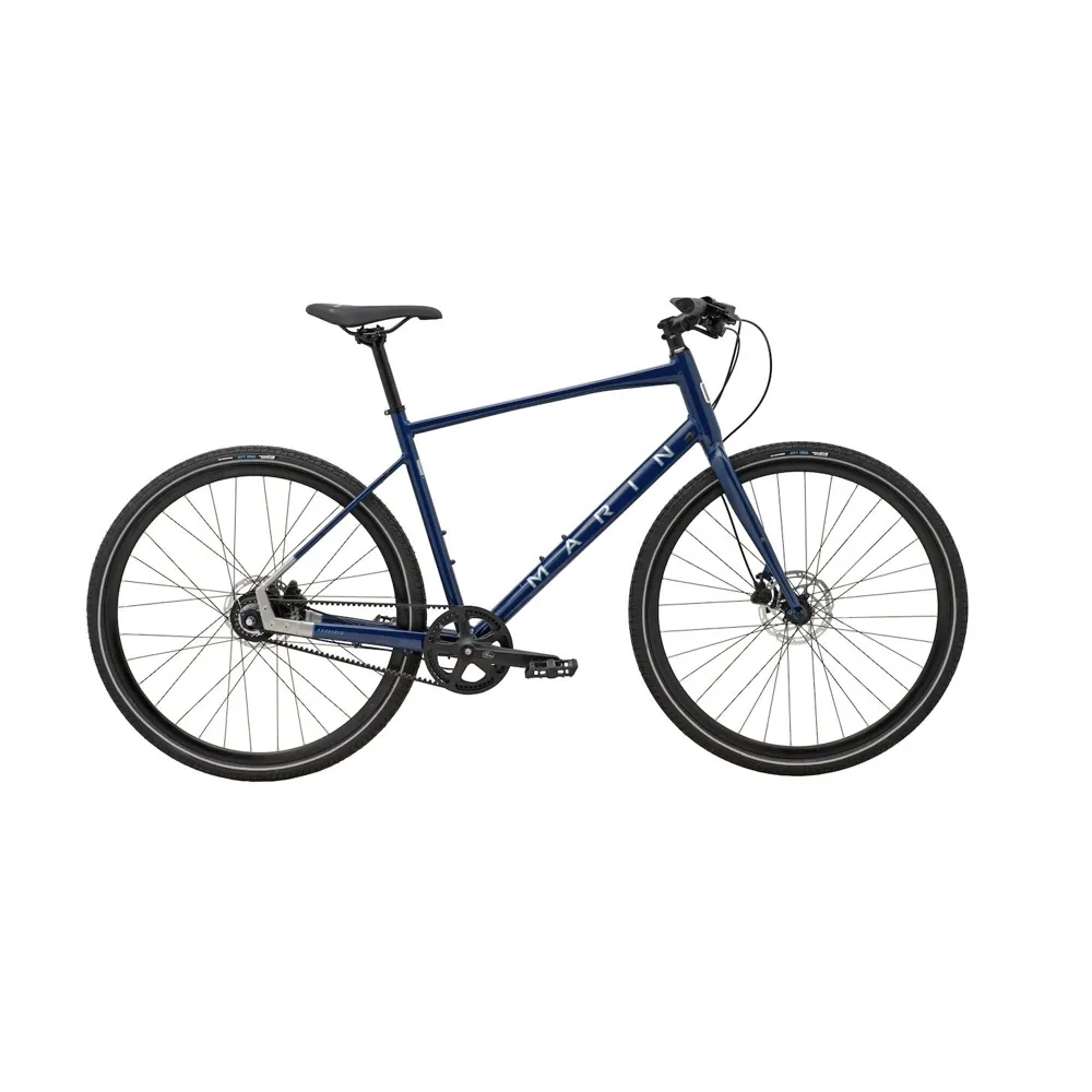 uPRISE Bikes Marin Presidio 3 2024 Hybrid Bike - Navy/Silver | Price match, 365 day return s, 18-Month Warranty, Finance Available & Free UK Delivery