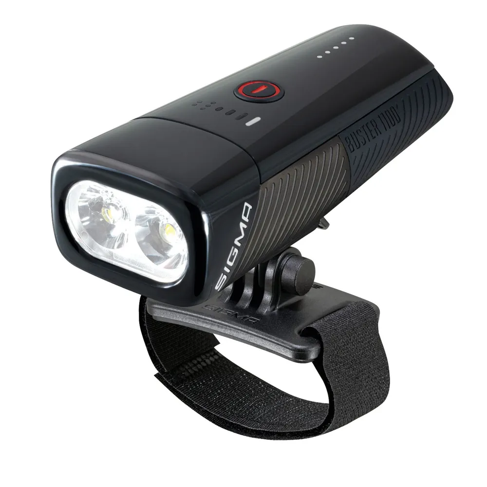 uPRISE Bikes Sigma Buster 1100 USB Headlight w/Helmet Mount | Price match, 365 day return s, 18-Month Warranty, Finance Available & Free UK Delivery