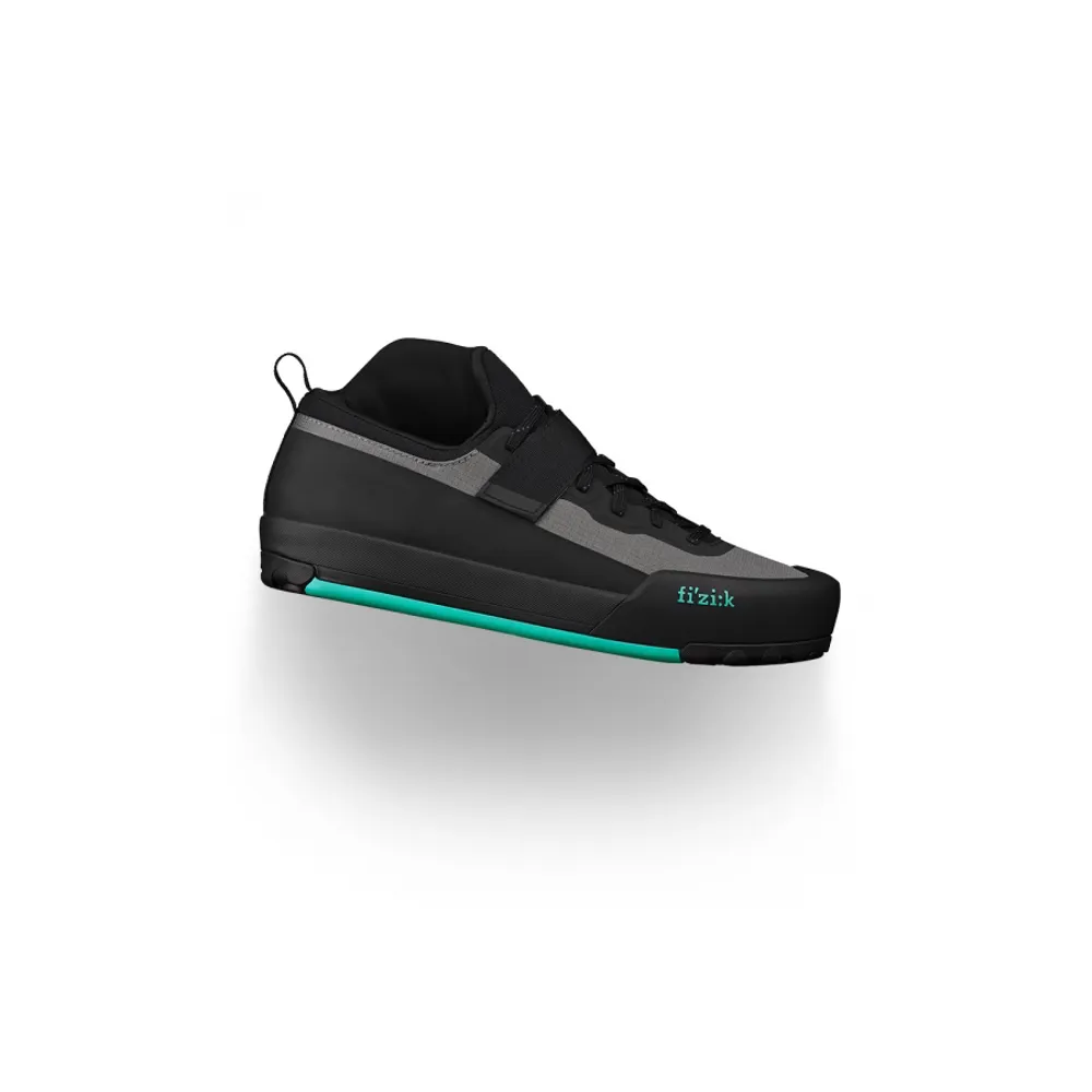 uPRISE Bikes Fizik Gravita Tensor Flat MTB Shoes - Grey/Aqua | Price match, 365 day return s, 18-Month Warranty, Finance Available & Free UK Delivery