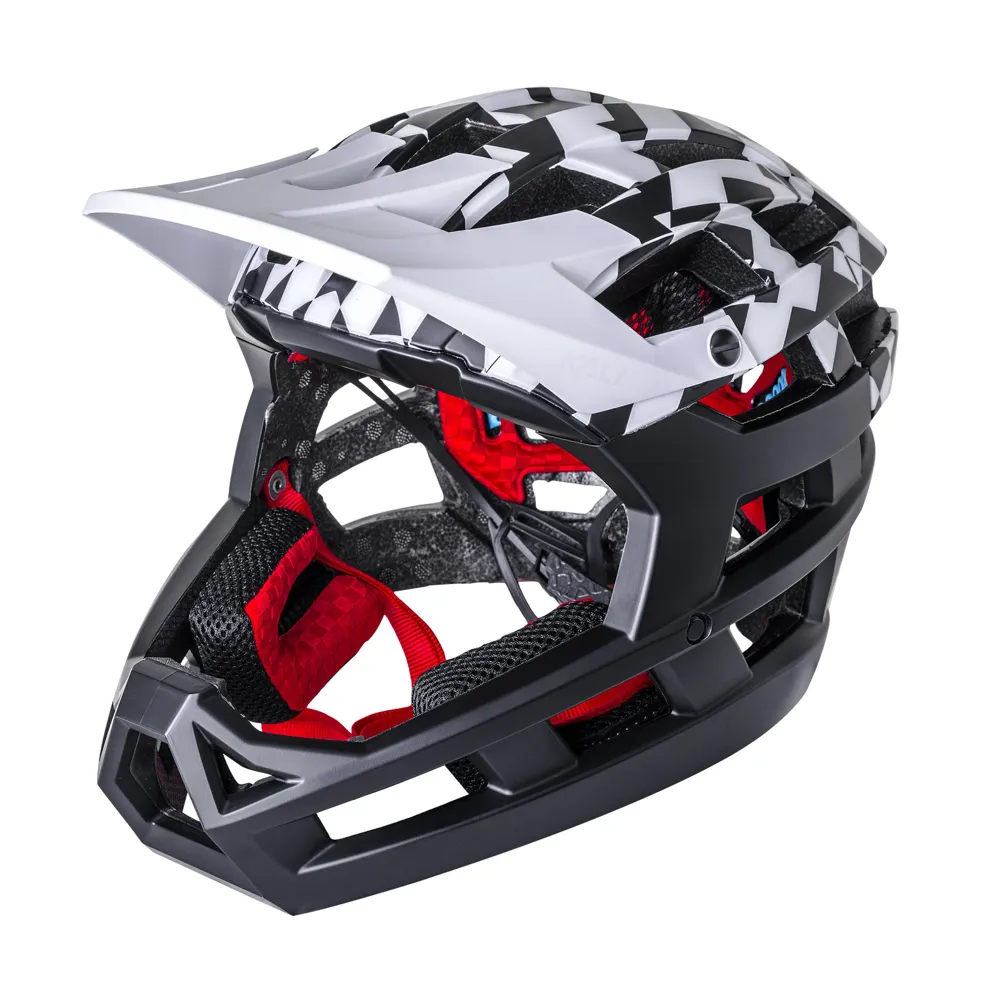 uPRISE Bikes Kali LTD Invader 2.0 Glitch GLS Full Face Helmet - Black/White | Price match, 365 day return s, 18-Month Warranty, Finance Available & Free UK Delivery