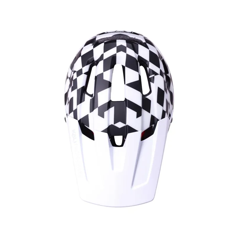 Kali LTD DH Invader Glitch GLS Full Face Helmet - Black/White/Red-1