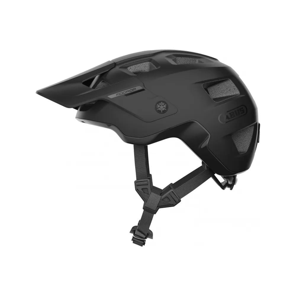 uPRISE Bikes Abus Modrop MTB Helmet - Black | Price match, 365 day return s, 18-Month Warranty, Finance Available & Free UK Delivery