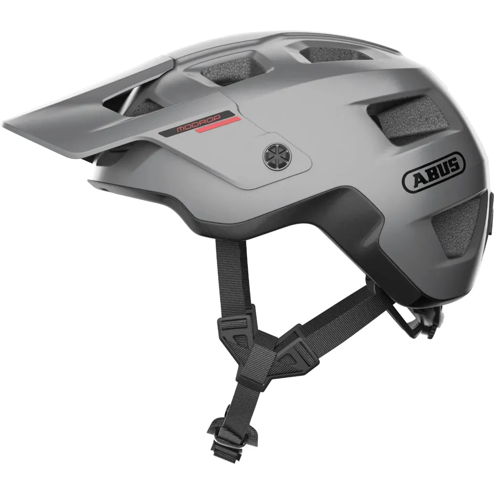 uPRISE Bikes Abus Modrop MTB Helmet - Silver | Price match, 365 day return s, 18-Month Warranty, Finance Available & Free UK Delivery