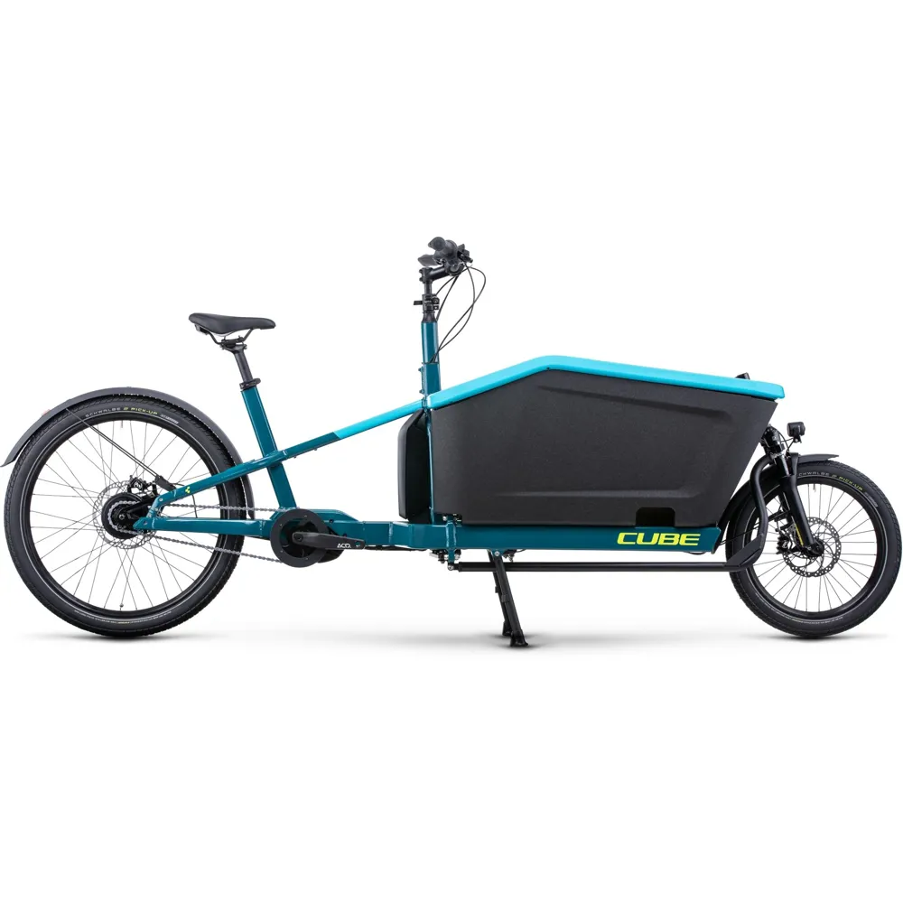 uPRISE Bikes Cube Cargo Hybrid 500 Electric Cargo Bike - Blue | Price match, 365 day return s, 18-Month Warranty, Finance Available & Free UK Delivery