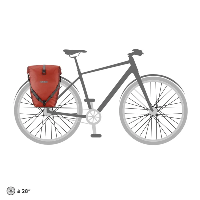 Ortlieb Back Roller Plus QL2.1 Pannier Bags - 40 Litre - Salsa/Dark Chili-7