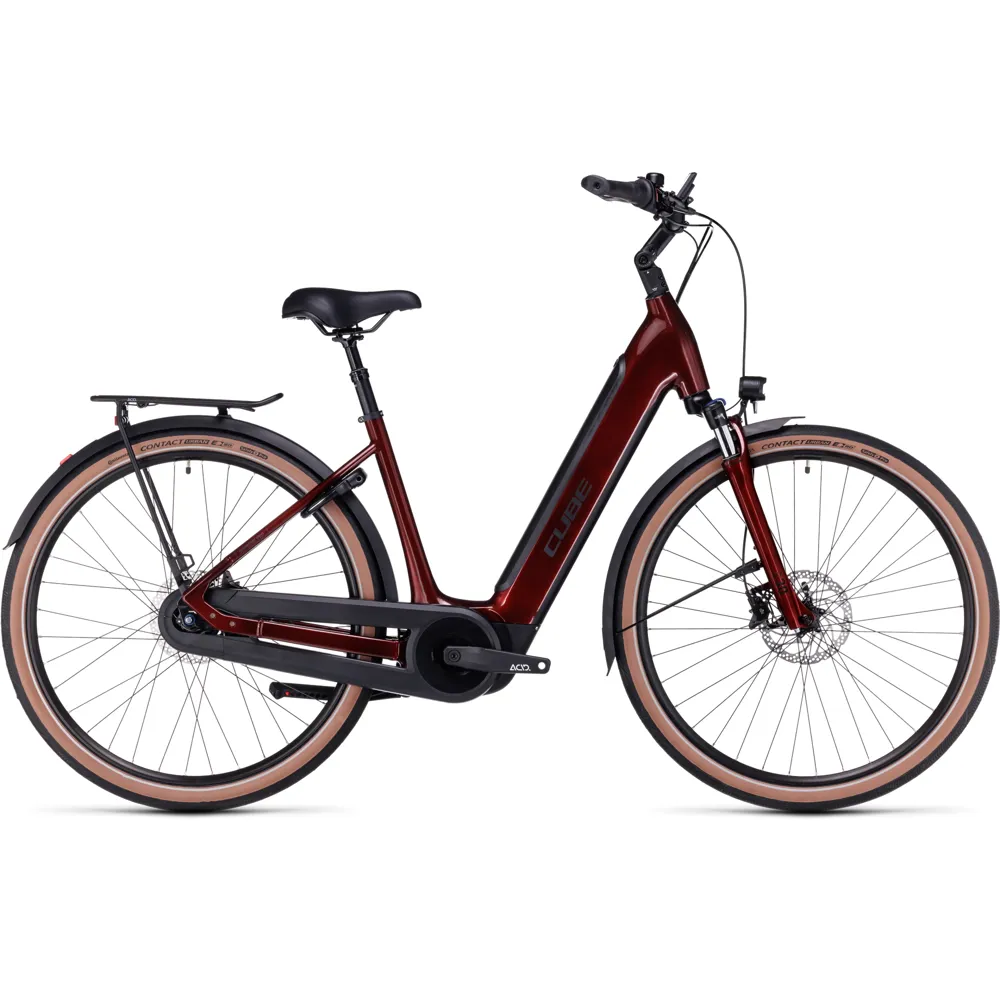 uPRISE Bikes Cube Supreme Hybrid Pro 500 2024 Electric Hybrid Bike - Red/Black | Price match, 365 day return s, 18-Month Warranty, Finance Available & Free UK Delivery