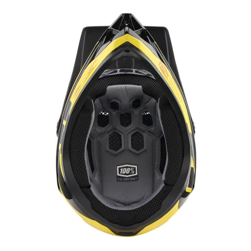 100 Percent Aircraft Composite Full Face Helmet - LTD Neon Yellow-2