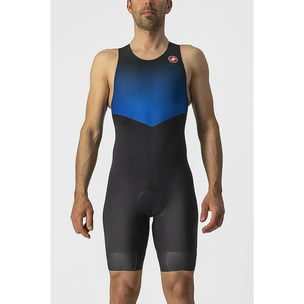 uPRISE Bikes Castelli SD Team Men's Sleeveless Race Suit - Azzurro Italia/Black | Price match, 365 day return s, 18-Month Warranty, Finance Available & Free UK Delivery