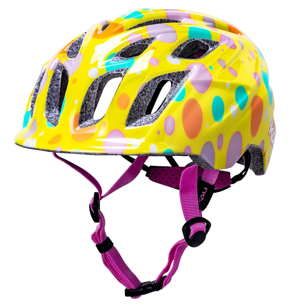 uPRISE Bikes Kali Chakra Child Lighted Kids Helmet - Confetti Gloss Yellow | Price match, 365 day return s, 18-Month Warranty, Finance Available & Free UK Delivery