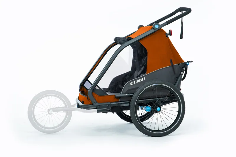 Cube Kids Trailer Double CMPT - X Actionteam Grey/Orange-8